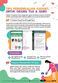 Tips Pengendalian Gadget Untuk Orang Tua & Guru